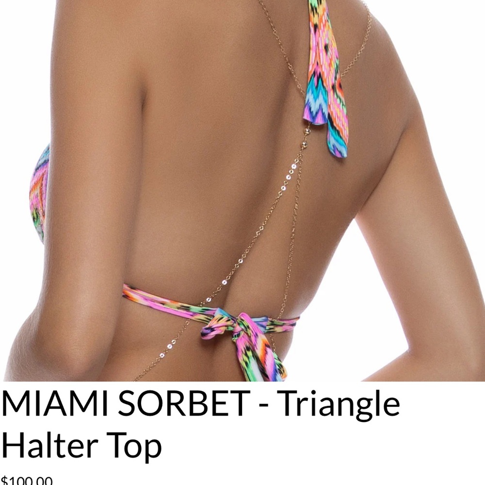 Luli Fama Bikini NWT Miami Sorbet Size Medium - Picture 7 of 13